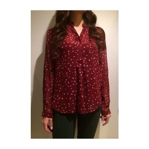 Heart Button Up Blouse