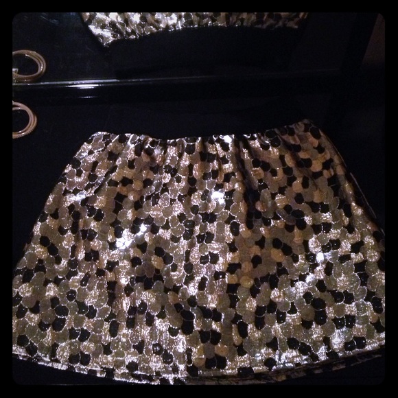 Shiny and patterned skirt from Delia's