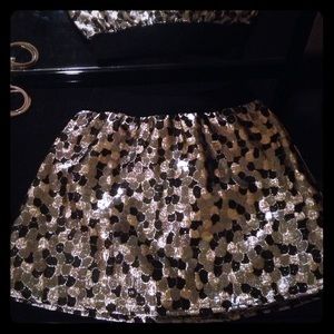 Shiny and patterned skirt from Delia's