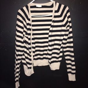 Striped cardigan.