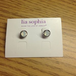 Lia Sophia opal stud earrings