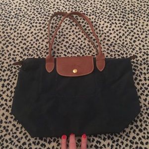 Medium LONGCHAMP Le Pliage bag- Navy