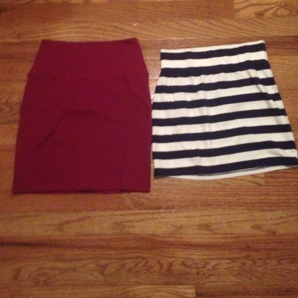 two pencil skirts