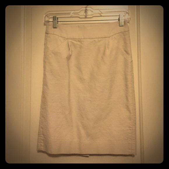 SOLD in bundle -Jcrew light tan khaki pencil skirt