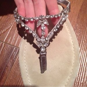 J Crew Rhinestone Crystal Sandals