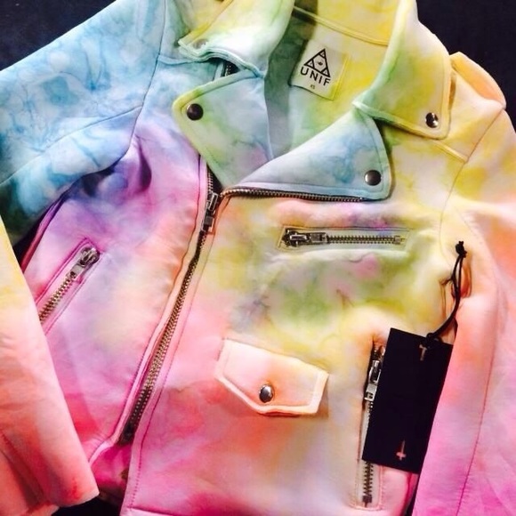 OFFERS✨UNIF I Dye Tie Dye Moto Jacket - Picture 2 of 2