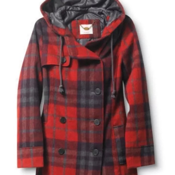 Sold NWOT Quicksilver Plaid Coat - Picture 3 of 4