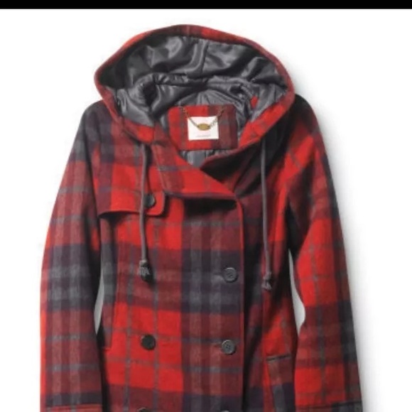 Sold NWOT Quicksilver Plaid Coat - Picture 4 of 4