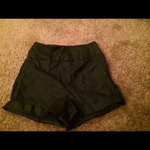 Cute pleather high waist shorts
