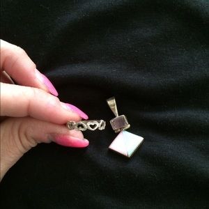 Silver ring and pendant bundle