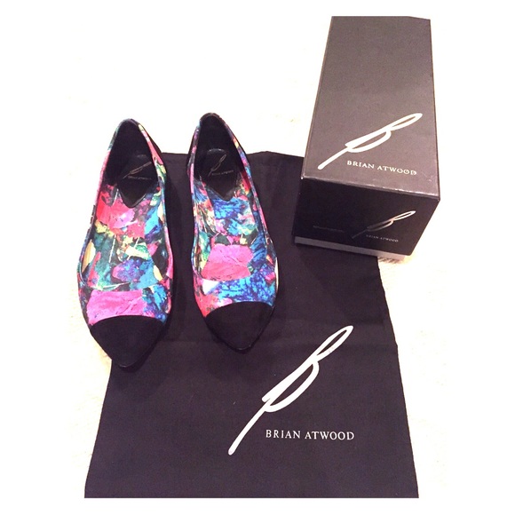 Brian Atwood Shoes - Brian Atwood Avignon Floral Cap Toe Ballet Flats