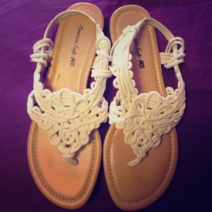 Cream Crochet Sandals