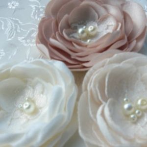 Flower Hair Clips, Flower Brooch Pins, Bridal Pins