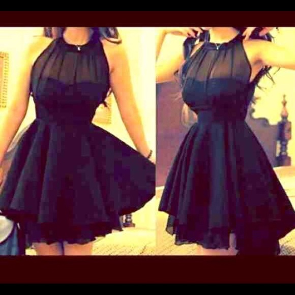 Gorgeous black chiffon dress