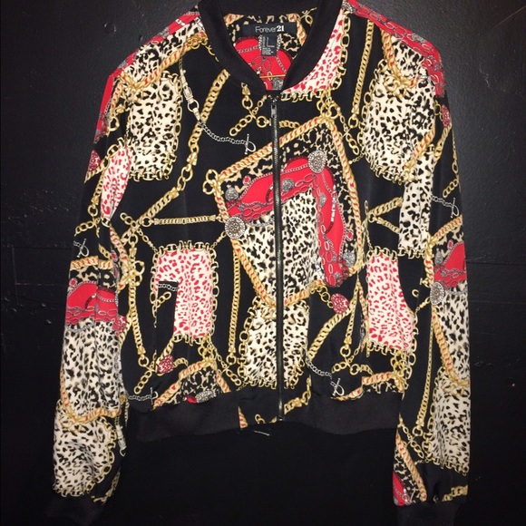 Black bomber jacket.