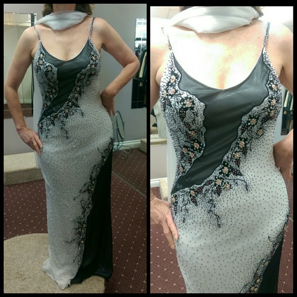PROM Gown! Beaded floor length gown size8