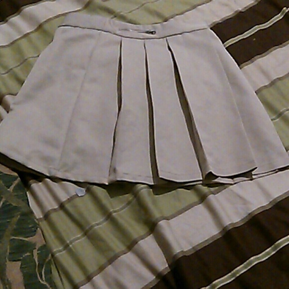 Khakis skirt with zipper