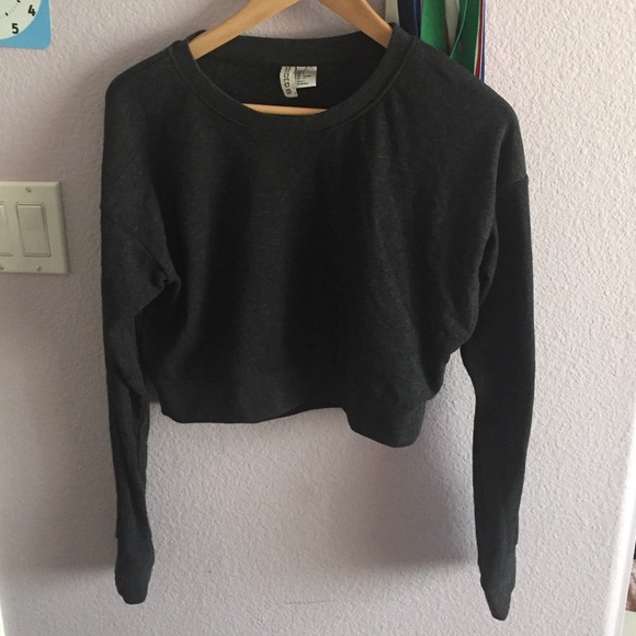 Dark grey cropped sweater