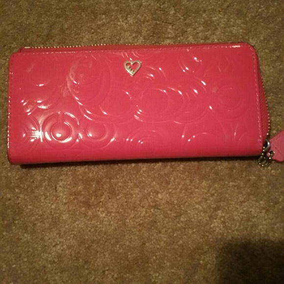 Hot pink coach wallet