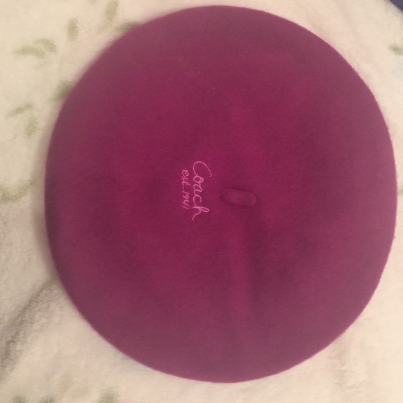 Coach French hat purple