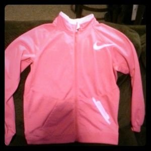 Nike size girls large pink sweater
