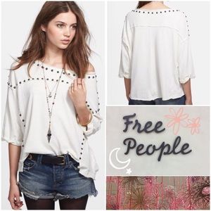 FREE PEOPLE Dillon Studded Tee