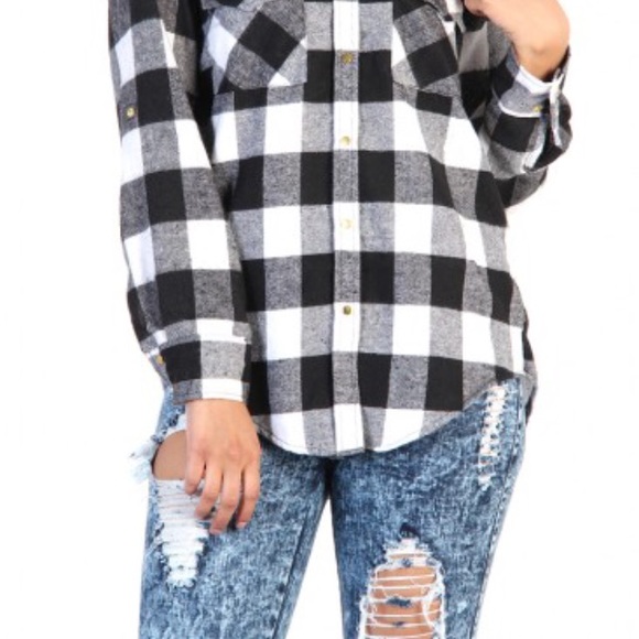 Black, White & Gray Collar Shirt