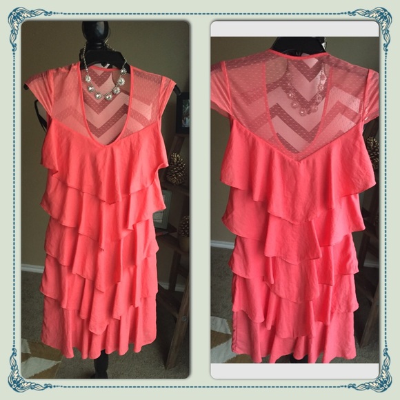 Raffle orange BCBG dress