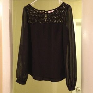Black sheer top