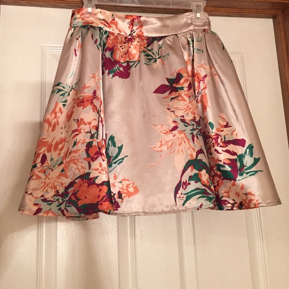 Floral Silk Skirt