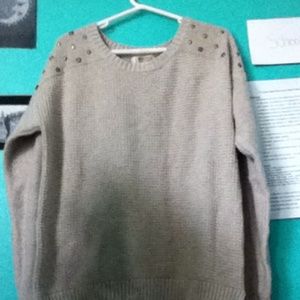 Studded Brown Sweater