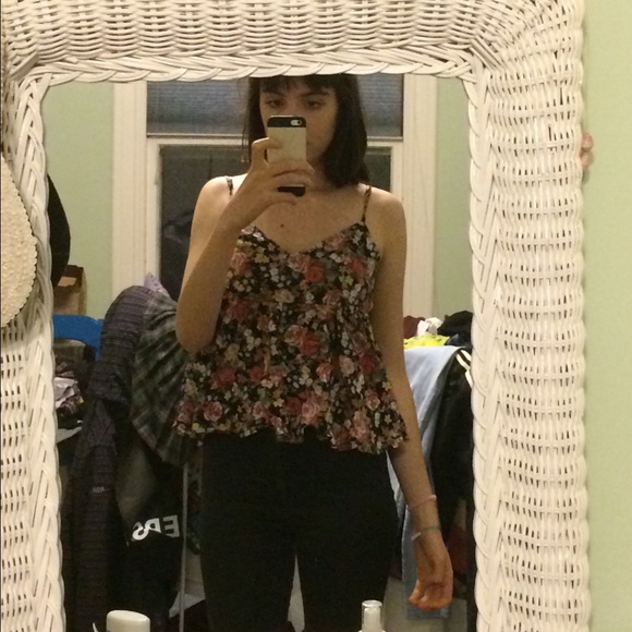 Floral baby doll crop top