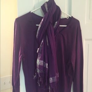 💢SOLD💢3/4 Sleeve Sweater w/ Scarf - XL💢SOLD💢