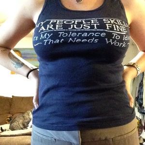 Funny graphic tank top