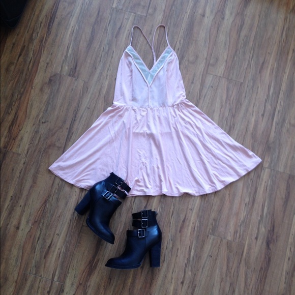 🚫SOLD🚫 Urban Outfitters Knit Mix Racerback Dress - Picture 2 of 4