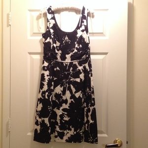 Black and white dress.