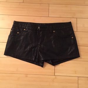 Free People Faux Leather Shorts