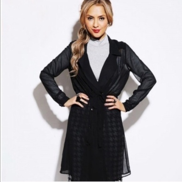 Sheer trench coat
