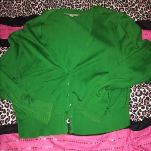 Green cardigan
