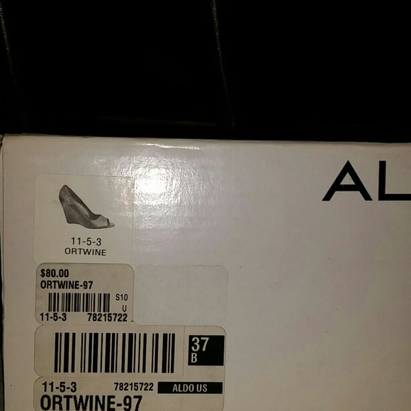 ALDO Ortwine Peekaboo Toe High-heeled Wedges - Picture 3 of 4