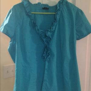 💢SOLD IN BUNDLE 💢Ruffle Blouse -Blue - XL