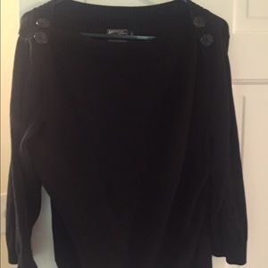 SOLD---3/4 Sleeve Black Sweater - XL---SOLD