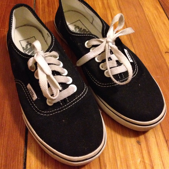Black and white vans