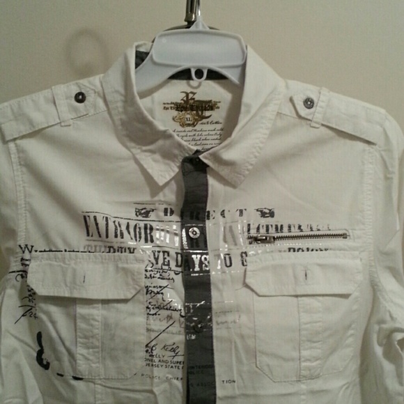 Boys white fancy long sleeve  dress shirt