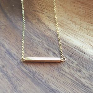 Gold bar necklace