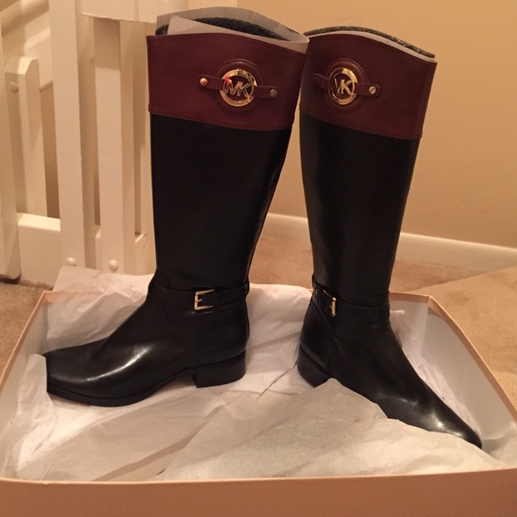 Michael Kors Two-tone Leather Riding Boot
