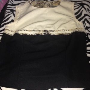 Color-block Snakeskin Blouse