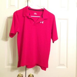 Red Under Armor polo, youth L