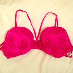 Hot pink sexy bra