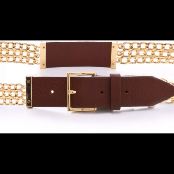 NWT Tory Burch Leather and Chain Belt - Picture 2 of 4